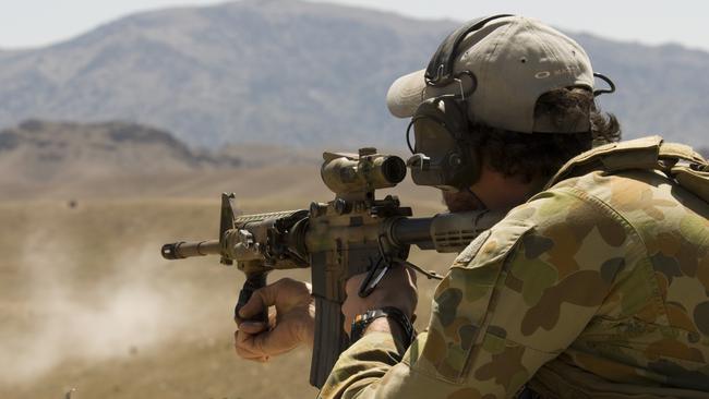 An Australian soldier hones his marksmanship in Afghanistan in 2011. Picture: Department of Defence