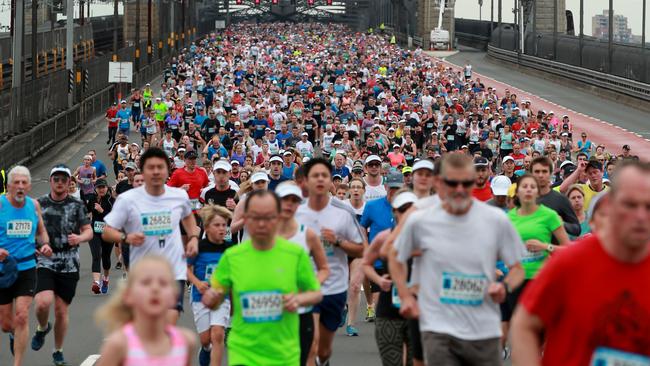Participants in the Blackmores Sydney Running Festival and other fitness events have been hit by an email security breach. Picture: Cameron Richardson