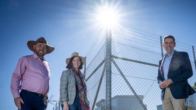 Rockhampton Labor Party candidate Craig Marshall, Keppel MP Brittany Lauga and Deputy Premier and Treasurer Cameron Dick. Picture: Contributed