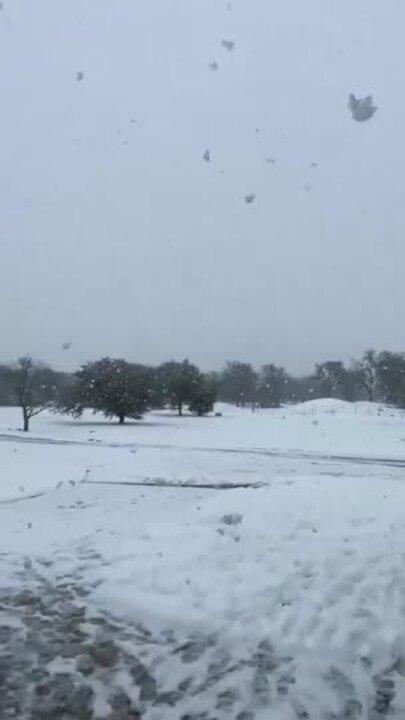 Snow Creates Pretty Scene in North Texas