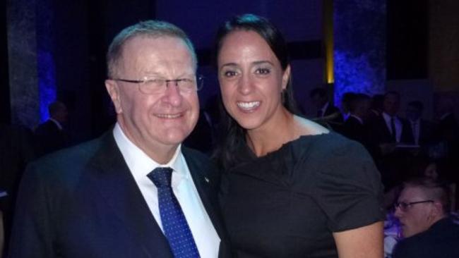 Coates and Livingstone at a Murray Rose tribute dinner in 2013.