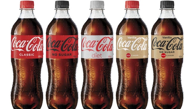 Coca-Cola Australia has unveiled new-look packaging across its drinks range. Picture: Supplied