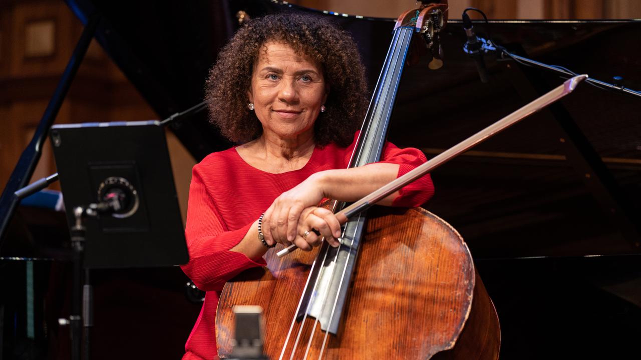 Chineke! Chamber Ensemble founder Chi-chi Nwanoku on double bass. Picture: Andrew Beveridge, supplied