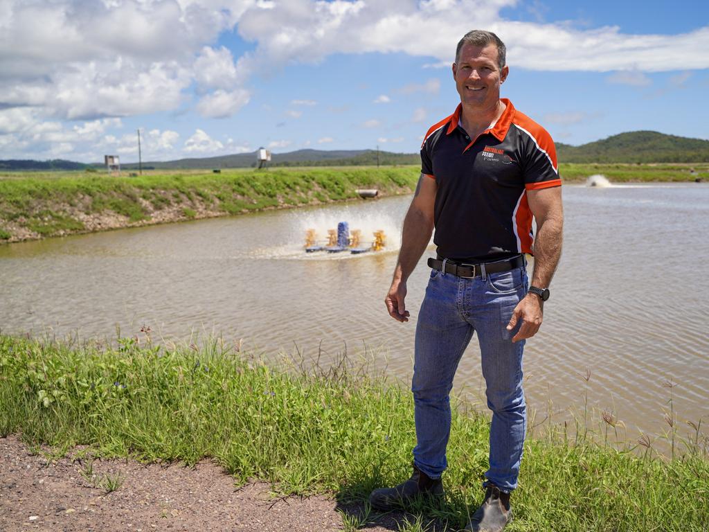 Australian Prawn Farms manager Matt West at the Ilbilbie prawn farm. Picture: Heidi Petith