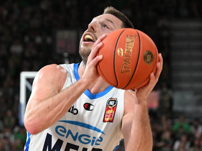 Matthew Dellavedova stood up and delivered when it mattered most to steer Melbourne United to crucial Game 4 victory in the NBL Grand Final championship series. Picture: Getty Images