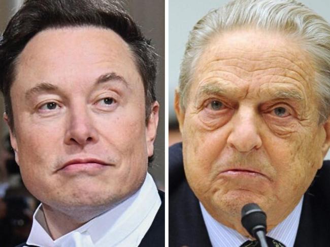 soros and musk. Picture: Supplied.