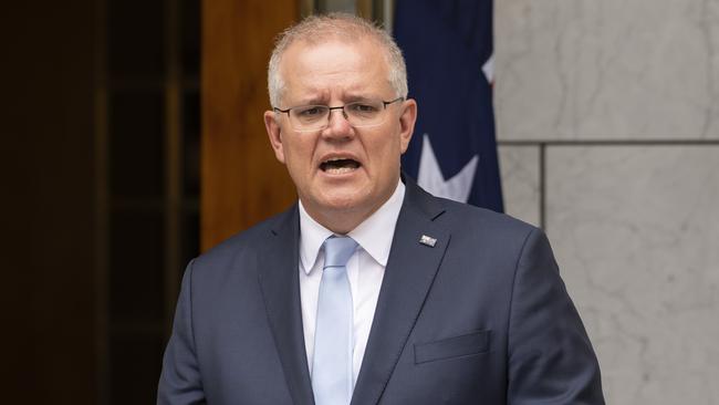 Prime Minister Scott Morrison says the government is preparing for US President elect Joe Biden to take office. Picture: NCA NewsWire / Martin Ollman