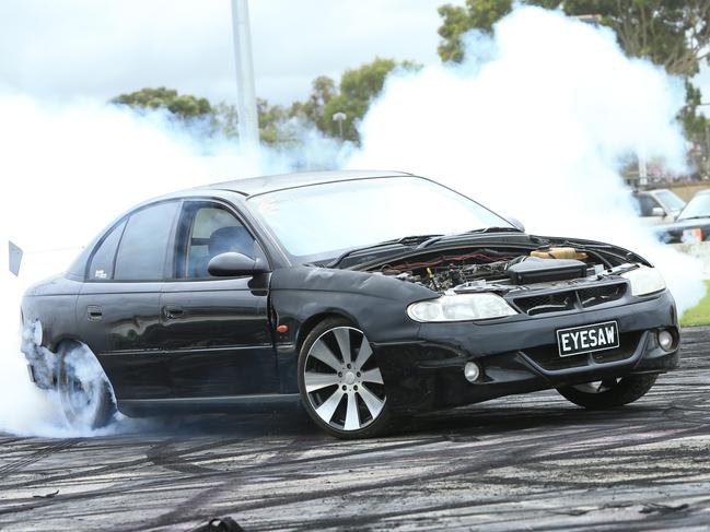 Burnouts Australia held its legal burnout event at Avalon Raceway. The event has the hashtag of #keepitoffthestreets and encourages safe organised competitions off the road. Picture: Alan Barber