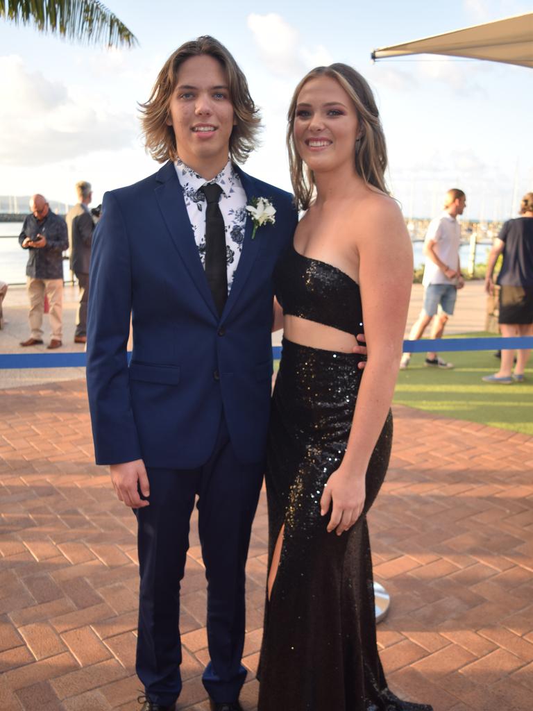 Caleb van Dalen and Jessica Porter at the 2020 St Catherine's Catholic College formal. Photo: Elyse Wurm