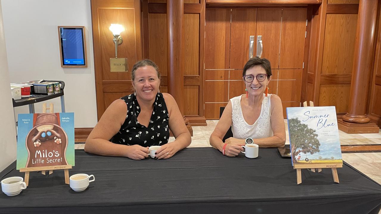 Childrens authors Rebecca Ralfe and Trudie Trewin at the Cairns Tropical Writers Festival. Picture: Kristina Puljak