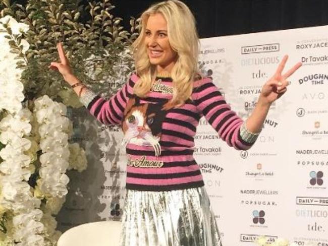 Roxy Jacenko at a get-together for 700 budding PRs in Sydney - on the day of Oliver Curtis’s sentencing, which was adjourned last week. Source: Instagram