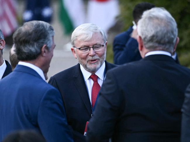 Australian Ambassador to the US Kevin Rudd at a US summit in September. Picture: AFP