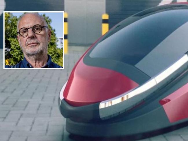 Euthanasia campaigner Dr Philip Nitschke and his Sarco suicide pod