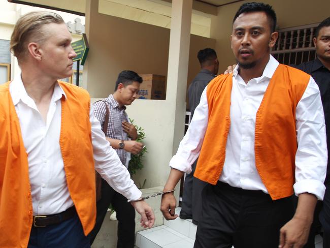 David Van Iersel and William Cabantog at Denpasar District Court. Picture: Lukman S. Bintoro
