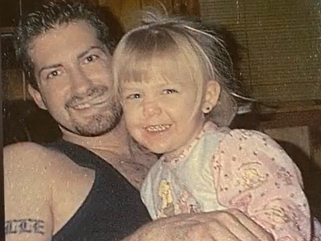 Gabby Petito (above) as a kid with her father, Joe. Picture: Moloney Funeral Home.