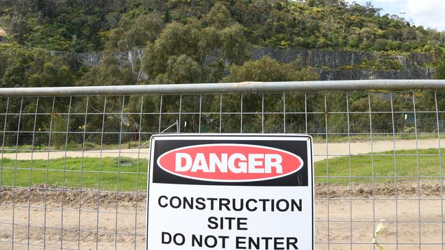 Construction work continues at Quarry Park in Ferntree Gully. Picture: Lawrence Pinder
