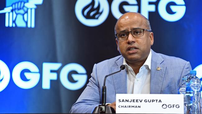 Port Adelaide announce Sanjeev Gupta's GFG as new joint major sponsor. Picture: Tom Huntley