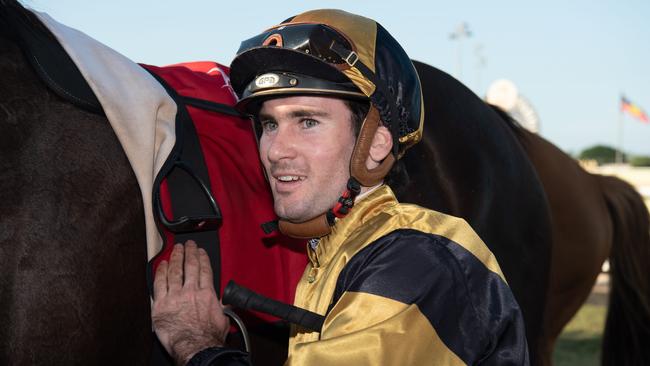 Number 11 - Hadouken and Tyler Schiller winner of the 2024 Darwin Cup Carnival, Fannie Bay. Picture: Pema Tamang Pakhrin