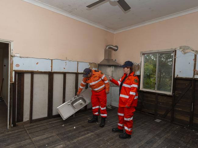 Their home is still uninhabitable. Picture: Brendan Beirne