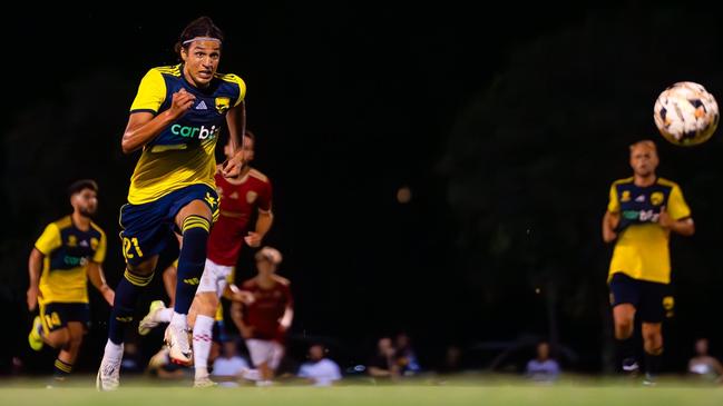 Gold Coast United's Zahi Addis. Picture: Connor Bowness/Football Queensland