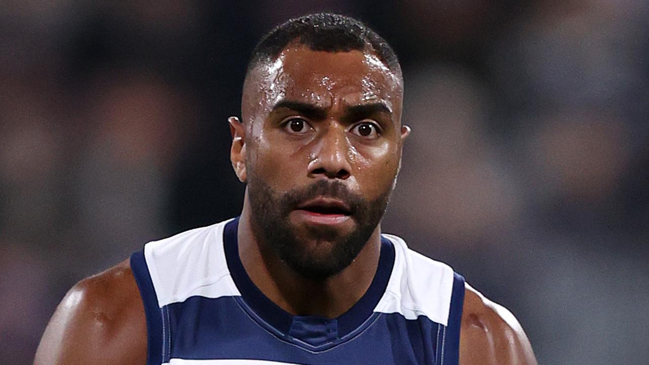 Ratugolea couldn’t get a consistent spot in Geelong’s backline Picture: Mark Stewart