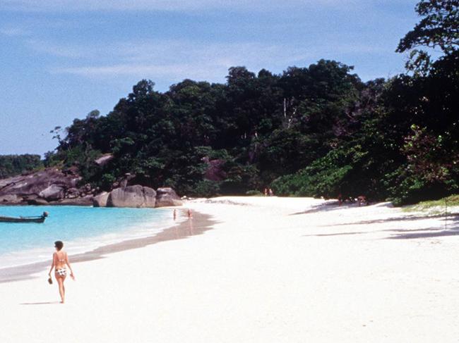 Beach on Similan group island in Andaman Sea near Phuket, Thailand. /Thailand