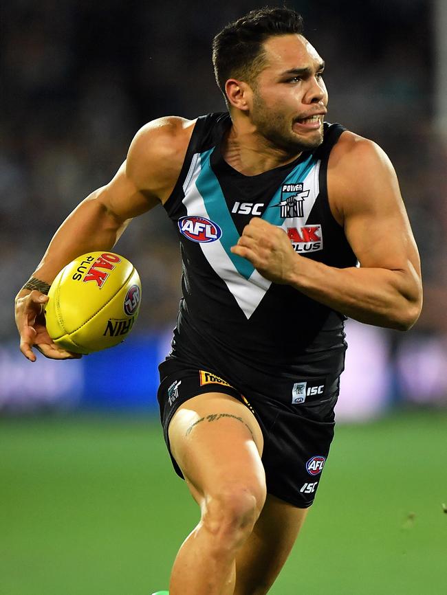 Jarman Impey in action for Port Adelaide.