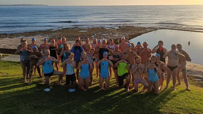 Cronulla swimmers deeply saddened by the illegal killing of the blue groper. Picture: Supplied