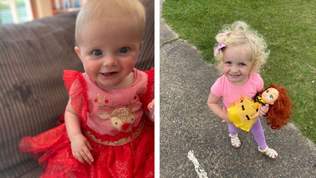 Sophia has lost vision in her eye but her family is thankful for every happy day they have with her. Images: Supplied