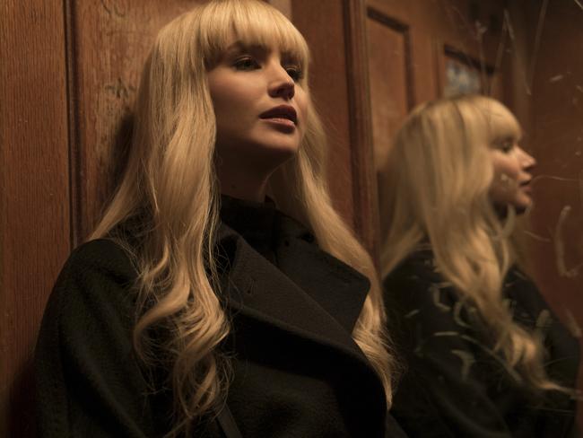 Lawrence plays a ballerina turned spy in Red Sparrow. Picture: 20th Century Fox Films.