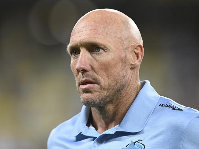 Sharks coach Craig Fitzgibbon is desperate to end the club’s streak of finals losses. Picture: Ian Hitchcock/Getty Images