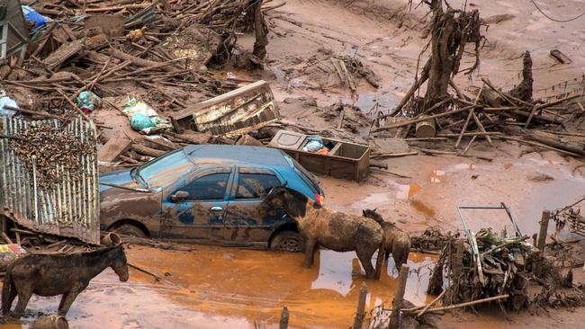 The deadly aftermath of the Samarco dam disaster. Pic: AFP