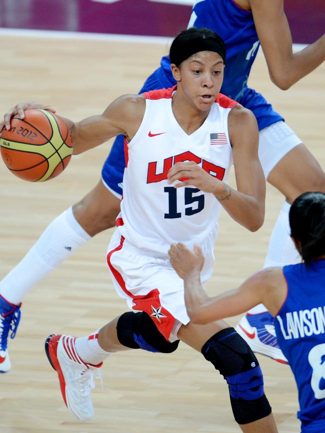 Team USA legend Candace Parker in action at the London Olympics. Picture: AAP