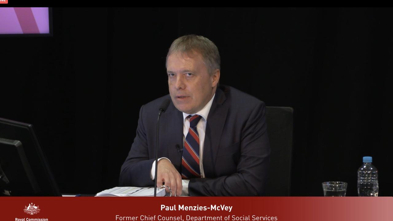 Paul Menzies-McVey, from the Department of Social Services, has conceded at the Robodebt Royal Commission that “didn’t see an issue” with the robodebt scheme at a time draft advice found it to be illegal. Picture: Supplied