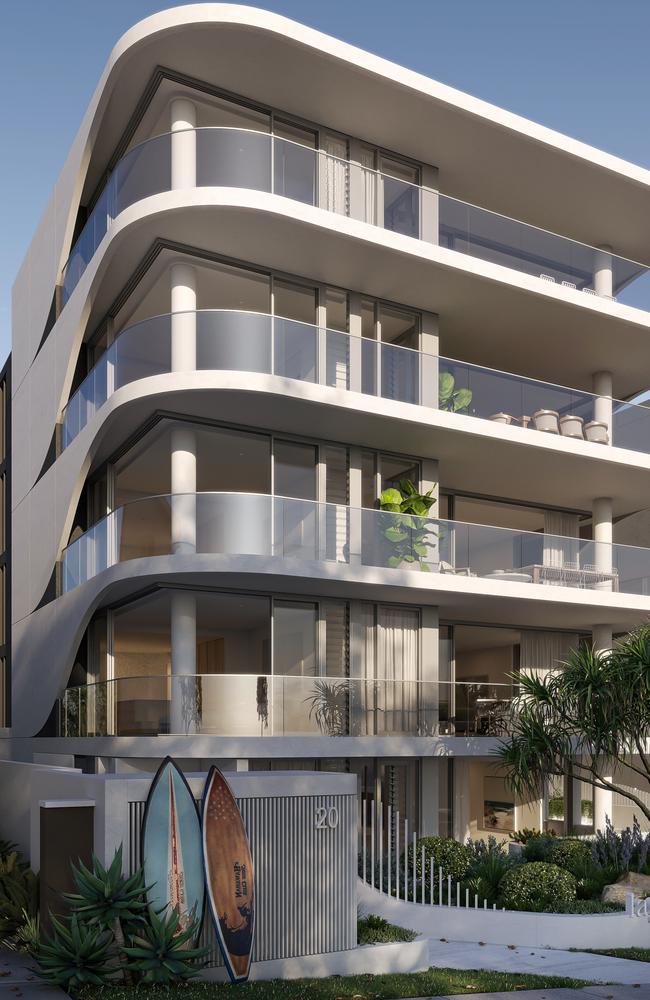 Apartments in the Lagune development at Moffat Beach start at $5.1m.