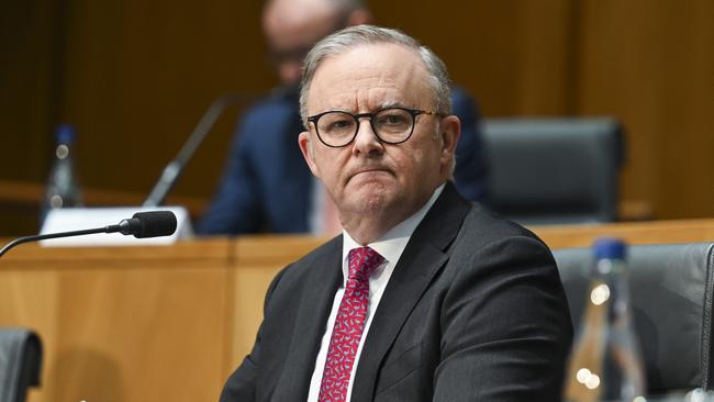 Prime Minister Anthony Albanese at a national cabinet meeting.