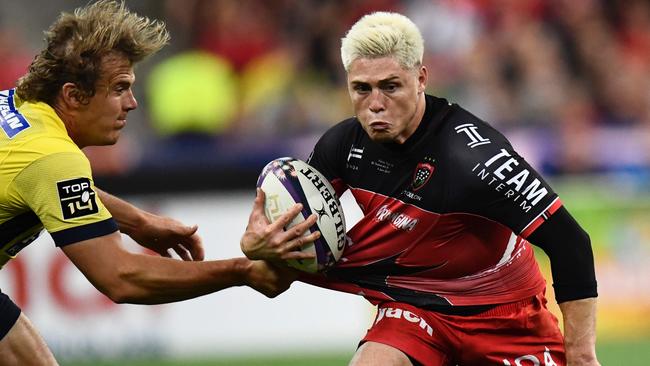 James O’Connor (right) in action for Toulon last year. Picture: AFP Photo