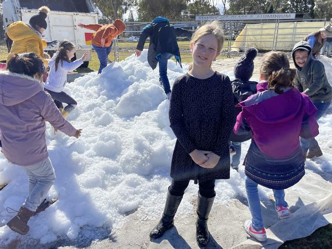 Evie Russell celebrates her 9th birthday at Snowflakes in Stanthorpe 2021. Photo: Madison Mifsud-Ure / Stanthorpe Border Post