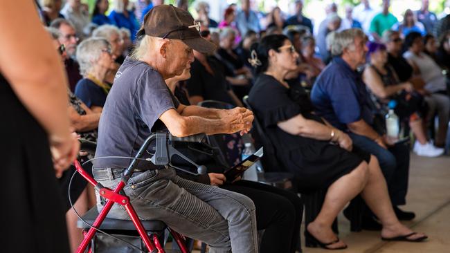 Hundreds attended the funeral service for Nightcliff Friendly Grocer owner Linford Feick on Wednesday, May 7 at Resthaven Chapel. Picture: Pema Tamang Pakhrin