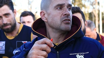 Doncaster East coach Steve Buckle. Picture: Davis Harrigan