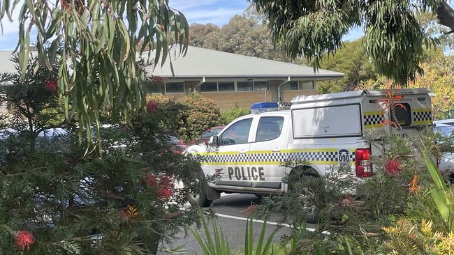 Police at the school on Friday morning. Picture: NCA NewsWire