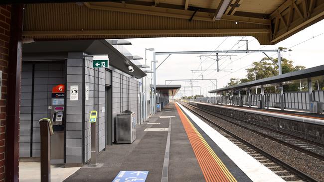 The Diggers Rest train station has had its toilets locked for years. Picture: Mike Keating