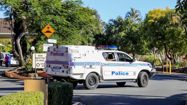 Police are seen at the Earle Haven Nursing Home following its closure on the Gold Coast, Friday, July 12, 2019. (AAP Image/Tim Marsden)