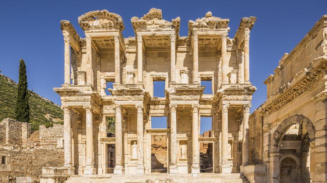 Ruins of the library building at Ephesus, Turkey.