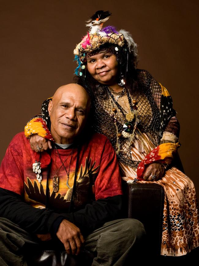 Archie Roach with his wife Ruby Hunter in 2008. Picture: James Penlidis