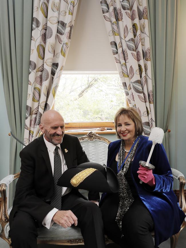 Lord Mayor Sue Hickey will hand over the reins to deputy Ron Christie after being elected to State Government. Picture: RICHARD JUPE