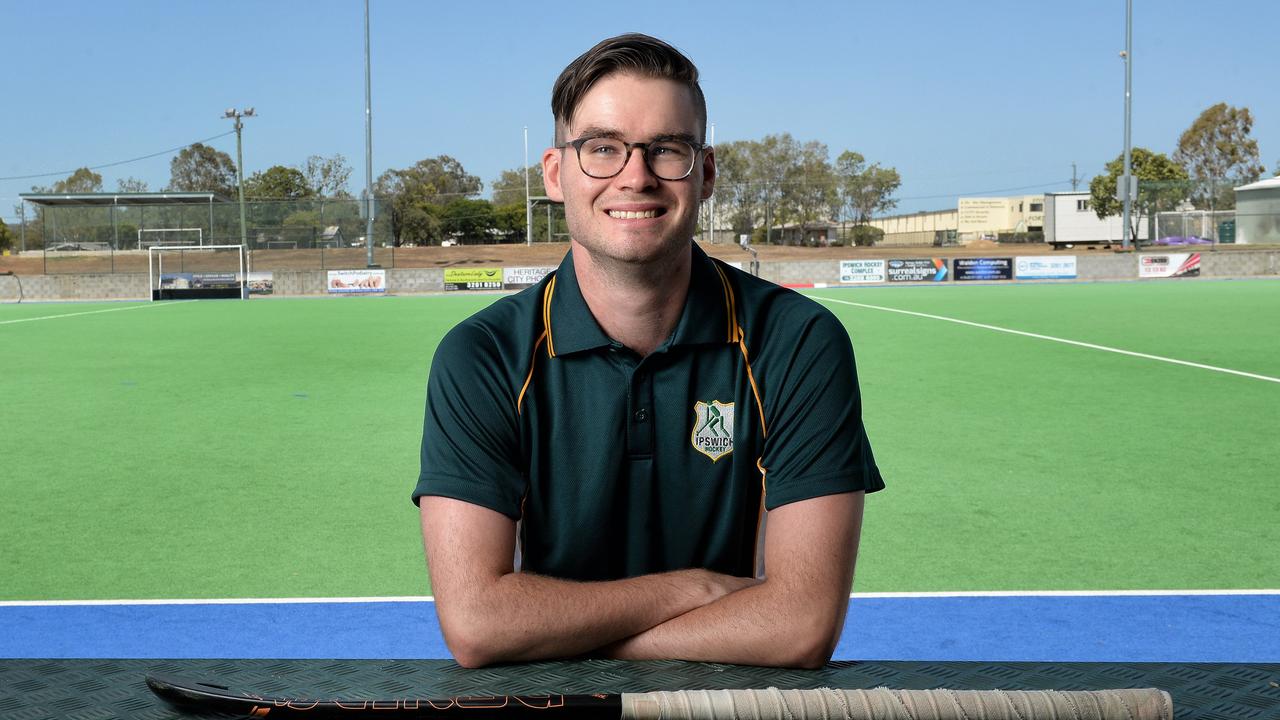 Ipswich Hockey regional coaching director Hugh Hocking assisted June Nicholls in ensuring an environment as safe as possible this season.