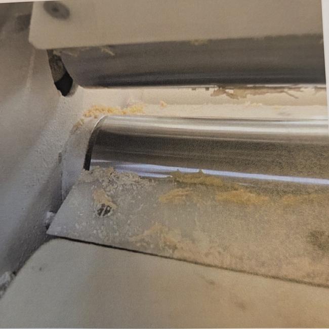 Pictures captured by City of Gold Coast Environmental Health Officers of dirty conditions inside former Mermaid Beach bakery Pane Organico. Picture: Supplied