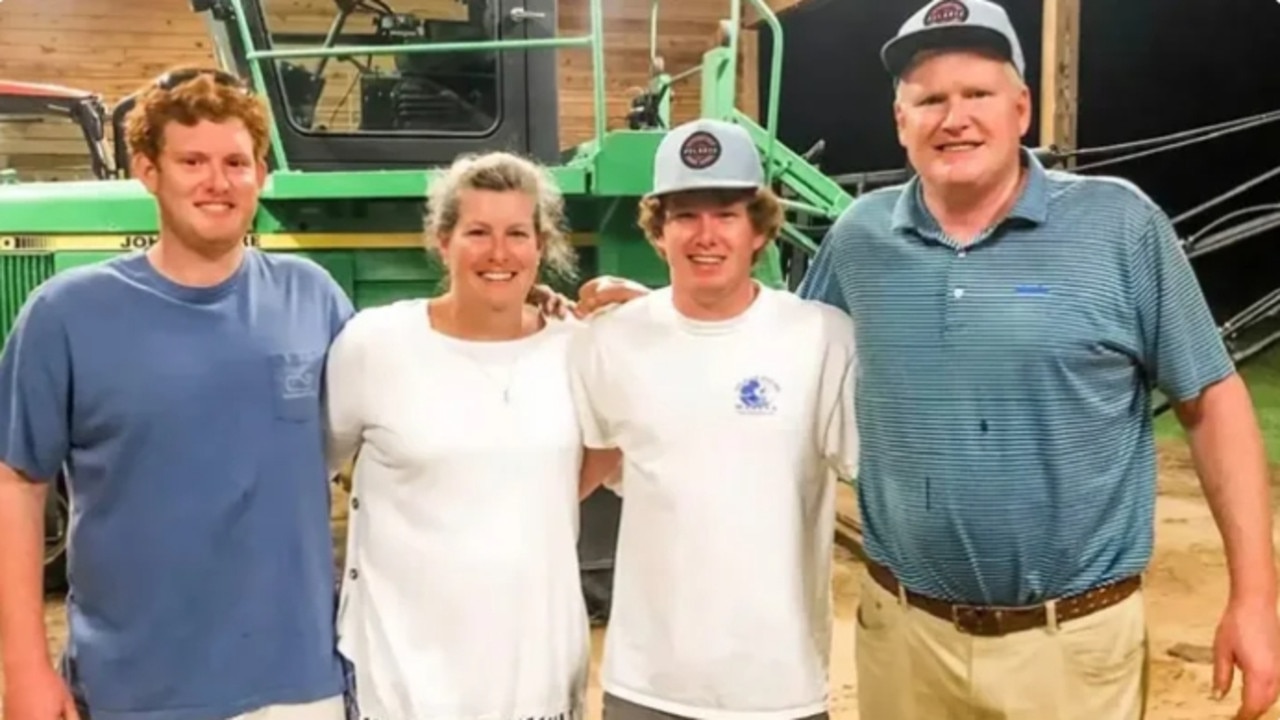 From left, Buster Murdaugh, his mother Maggie, his brother Paul and his father Alex. Alex is accused of fatally shooting Maggie and Paul on June 7, 2021.