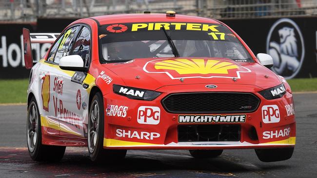 Scott McLaughlin qualified on pole position for Race 3 at the Coates Hire Melbourne 400.